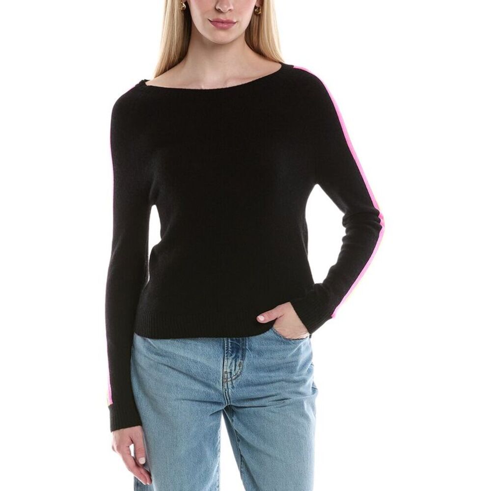 Maison Heritage Womens  Salsa Cashmere Sweater, Black